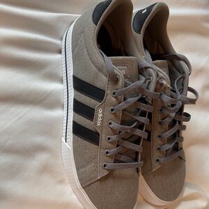 Adidas Men's Gray Canvas Sneakers